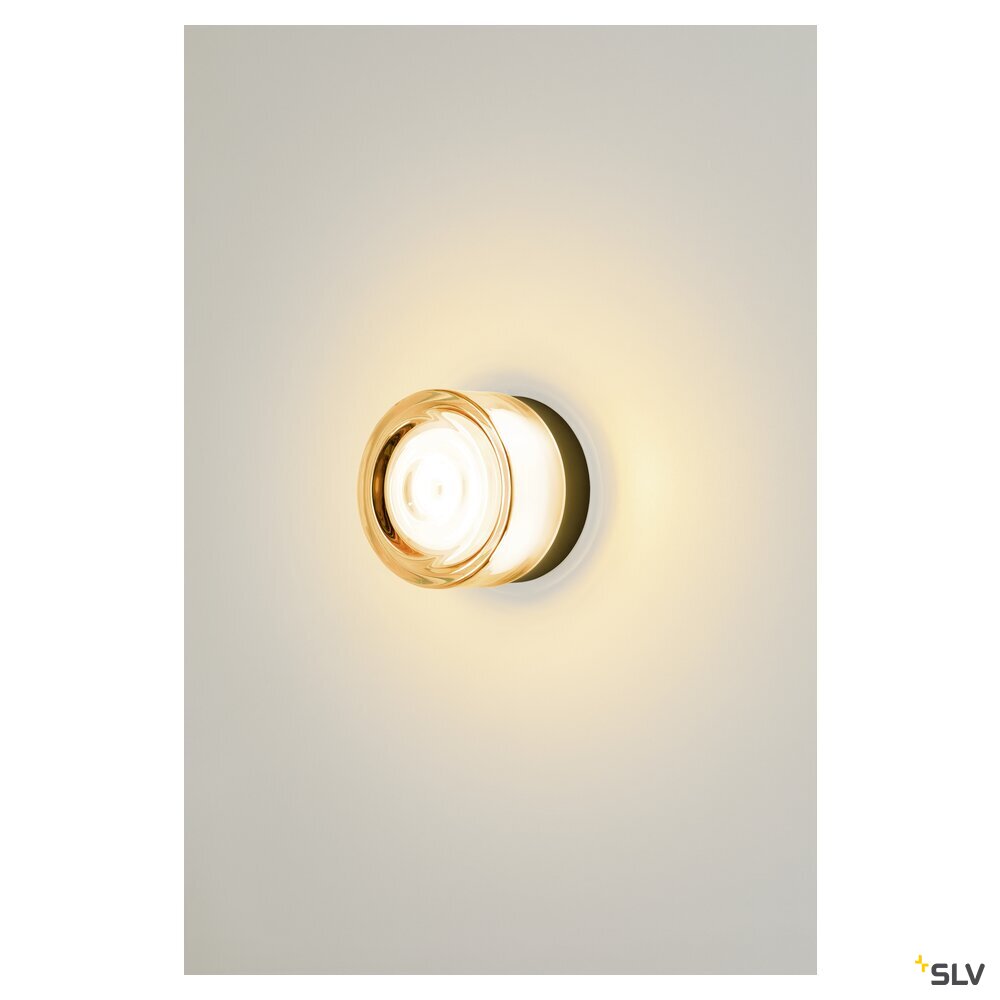 SLV CYFT WAVE, wall- and ceiling-mounted light, 2700/3000/4000 K, 6.5 W, PHASE, black / amber 1008941