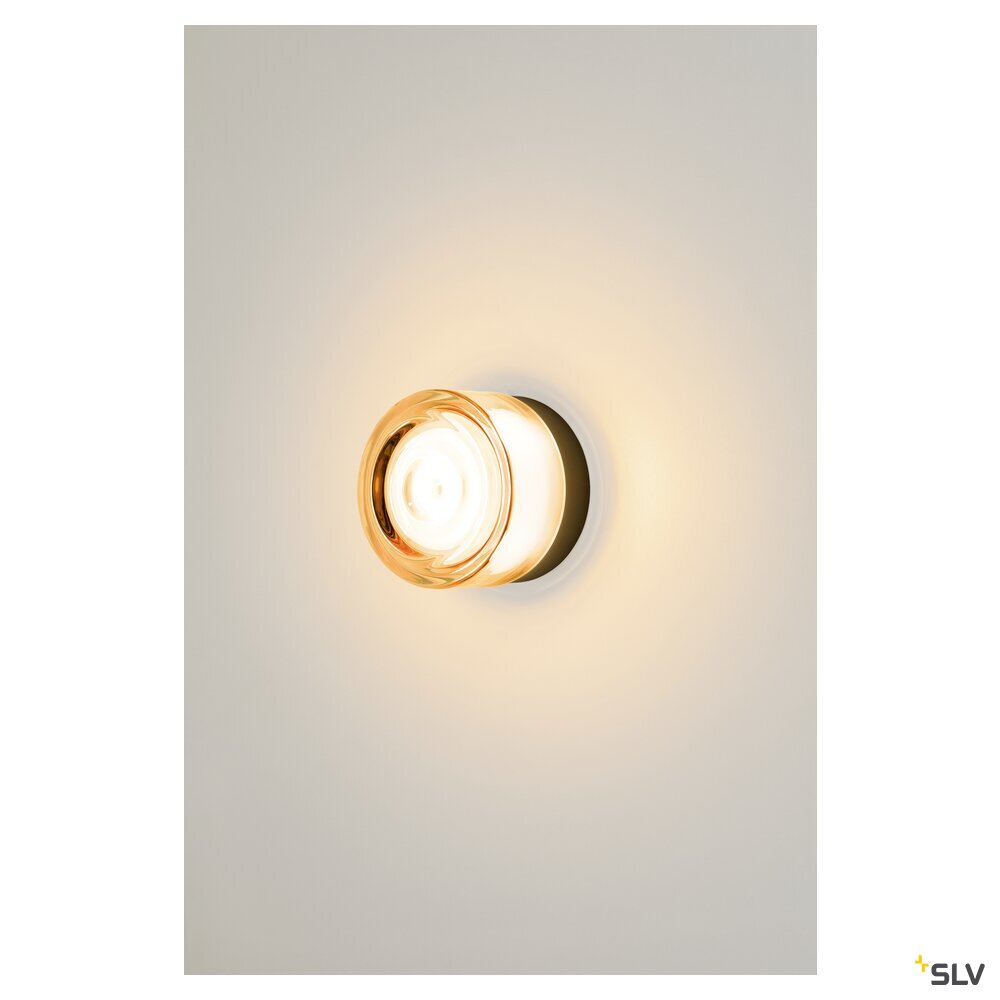 SLV CYFT WAVE, wall- and ceiling-mounted light, 2700/3000/4000 K, 6.5 W, PHASE, black / amber 1008941