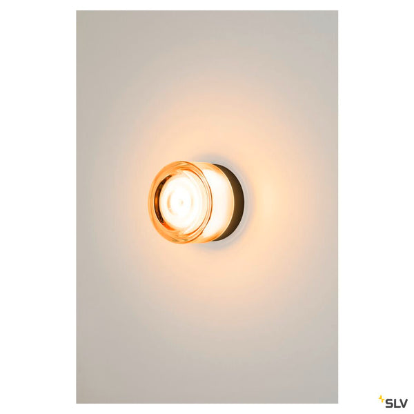 SLV CYFT WAVE, wall- and ceiling-mounted light, 2700/3000/4000 K, 6.5 W, PHASE, black / amber 1008941