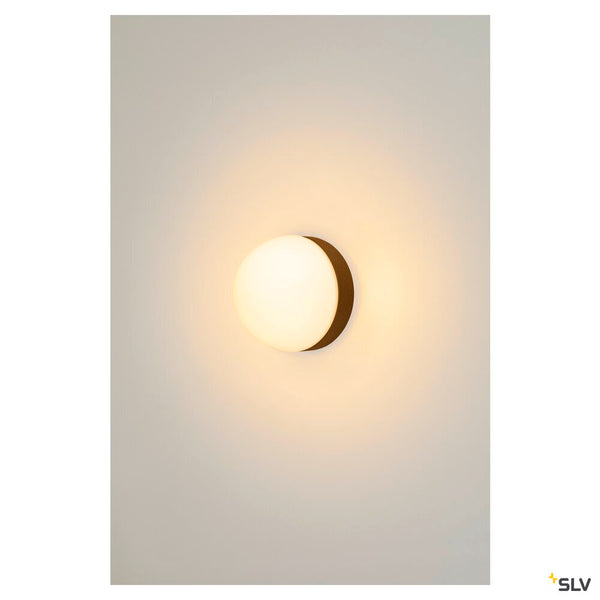 SLV CYFT DOME, wall- and ceiling-mounted light, 2700/3000/4000 K, 6.5 W, PHASE, black / milky 1008944