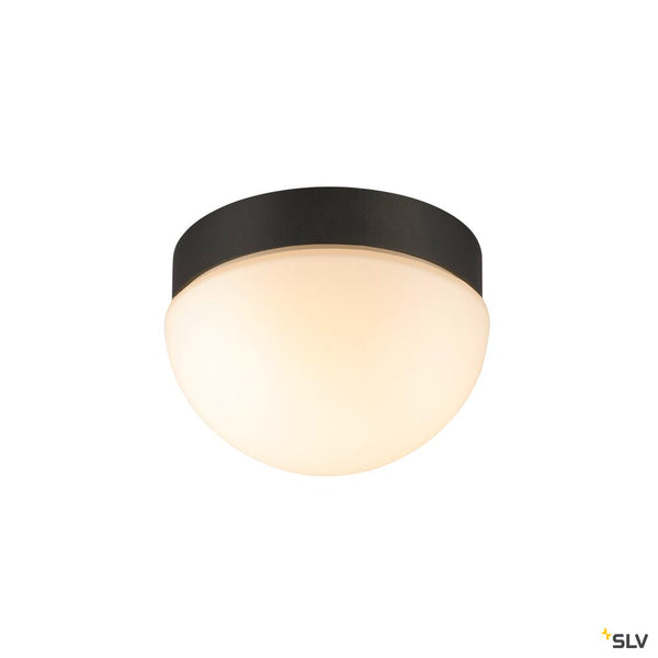 SLV CYFT DOME, wall- and ceiling-mounted light, 2700/3000/4000 K, 6.5 W, PHASE, black / milky 1008944
