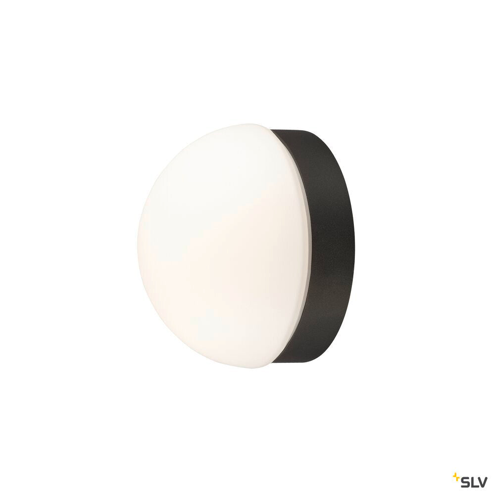 SLV CYFT DOME, wall- and ceiling-mounted light, 2700/3000/4000 K, 6.5 W, PHASE, black / milky 1008944