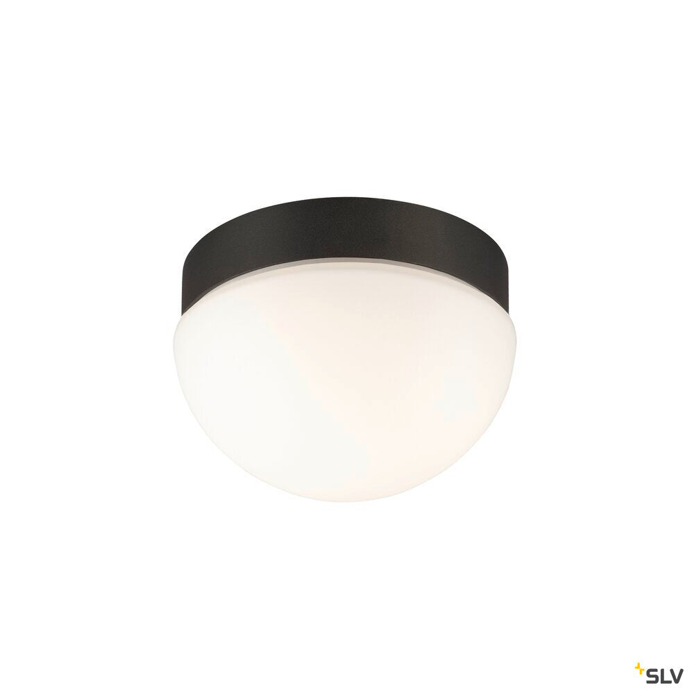 SLV CYFT DOME, wall- and ceiling-mounted light, 2700/3000/4000 K, 6.5 W, PHASE, black / milky 1008944