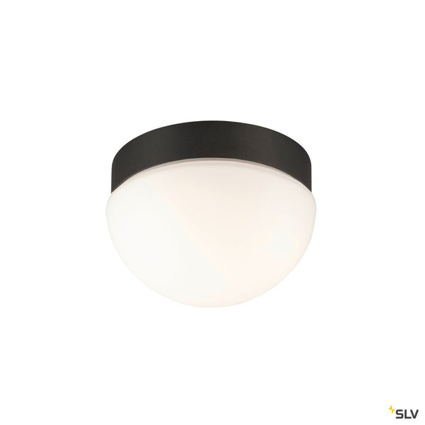 SLV CYFT DOME, wall- and ceiling-mounted light, 2700/3000/4000 K, 6.5 W, PHASE, black / milky 1008944