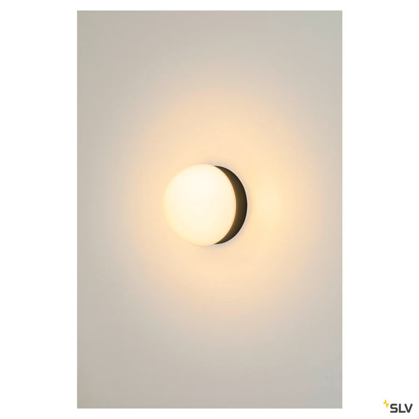 SLV CYFT DOME, wall- and ceiling-mounted light, 2700/3000/4000 K, 6.5 W, PHASE, black / milky 1008944