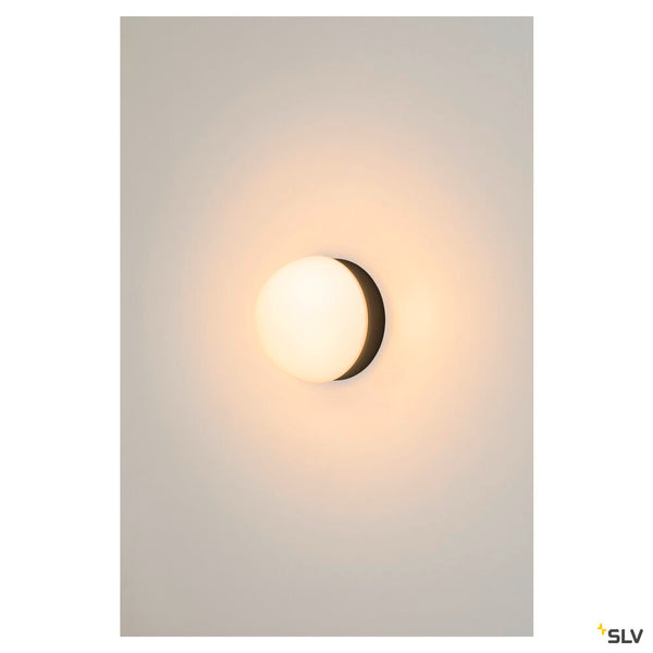 SLV CYFT DOME, wall- and ceiling-mounted light, 2700/3000/4000 K, 6.5 W, PHASE, black / milky 1008944
