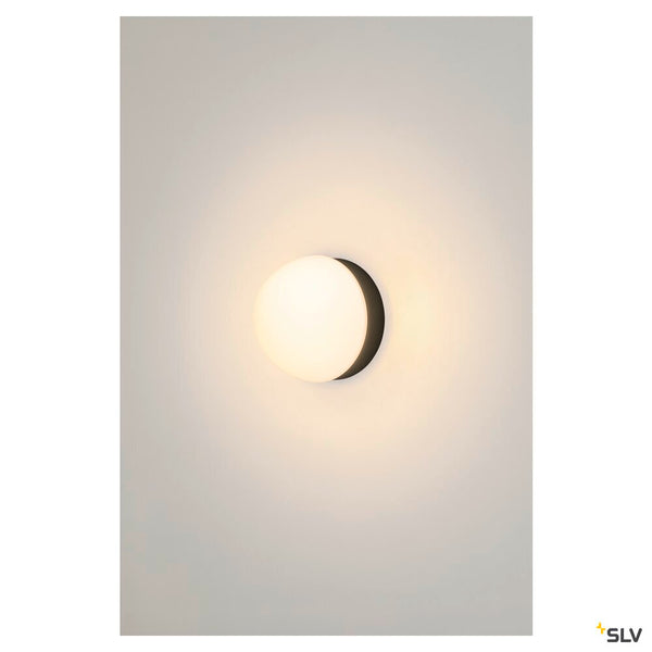 SLV CYFT DOME, wall- and ceiling-mounted light, 2700/3000/4000 K, 6.5 W, PHASE, black / milky 1008944