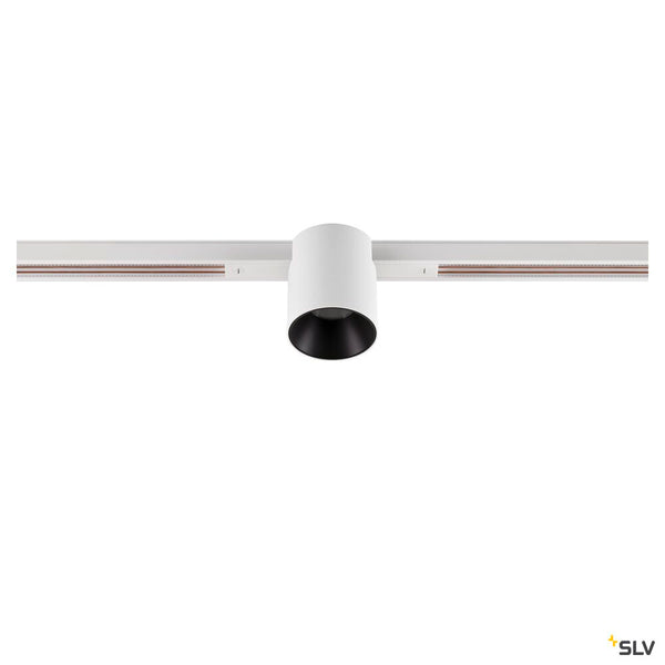 SLV FIX-IT!, 48V, DALI, Round, Standard track, Spot, 2000-3000K, 7.4 W, 36°, White/Black 1008953