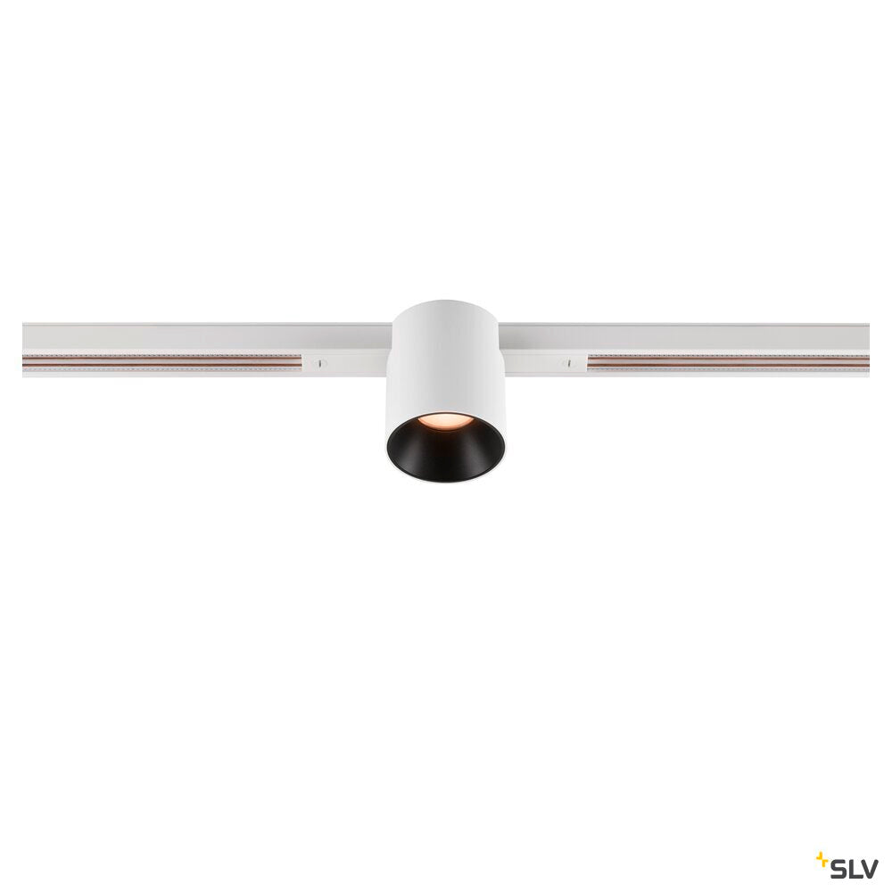 SLV FIX-IT!, 48V, DALI, Round, Standard track, Spot, 2000-3000K, 7.4 W, 36°, White/Black 1008953