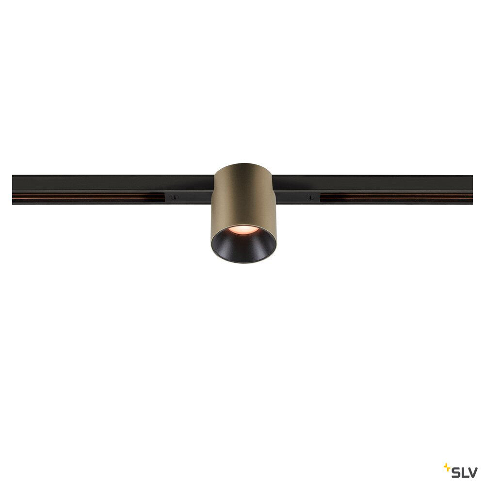 SLV FIX-IT!, 48V, DALI, Round, Standard track, Spot, 2000-3000K, 7.4 W, 36°, Bronze/Black 1008956