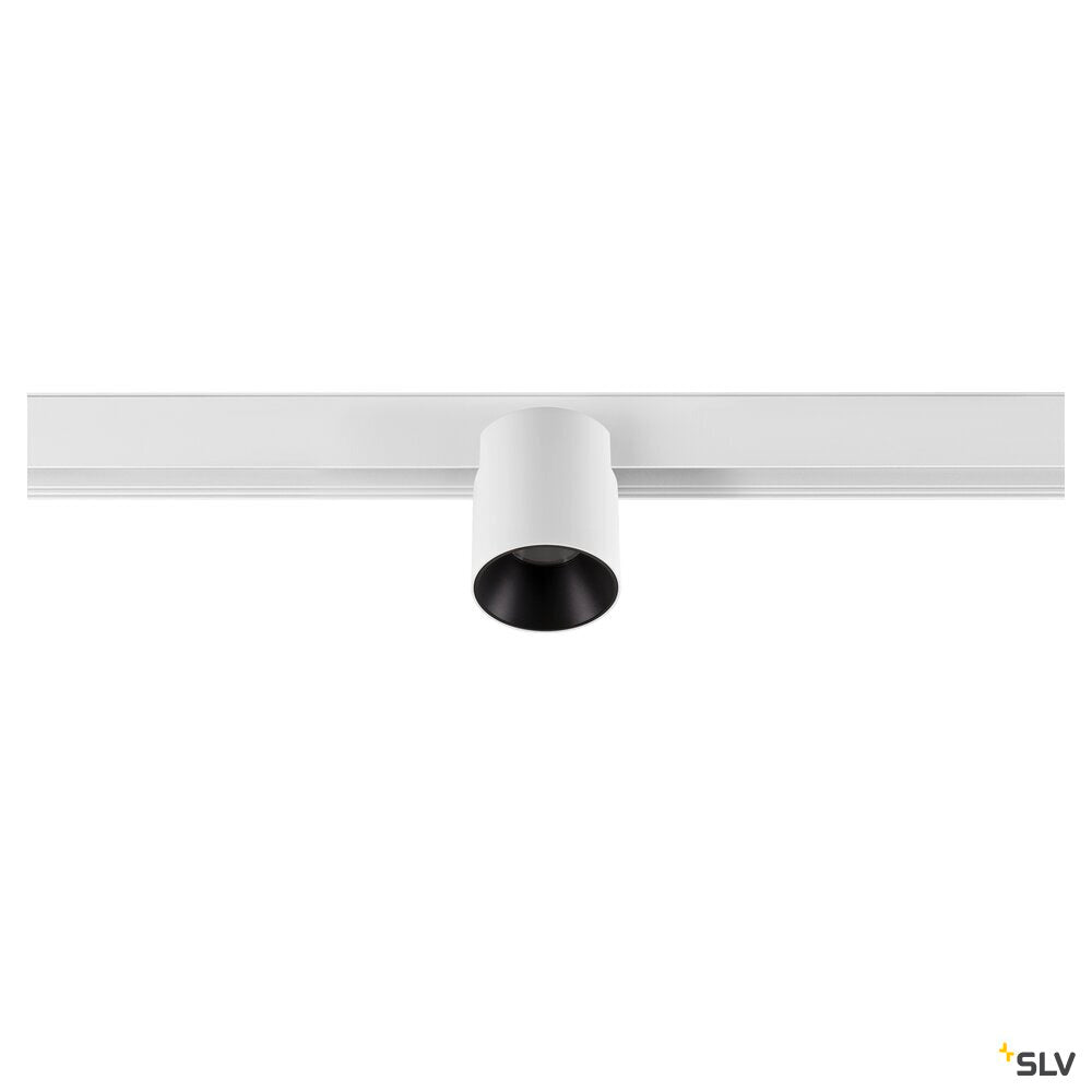SLV FIX-IT!, 48V, DALI, Round, Surface mounted track, Spot, 2700K, 6.6 W, 36°, White/Black 1008957