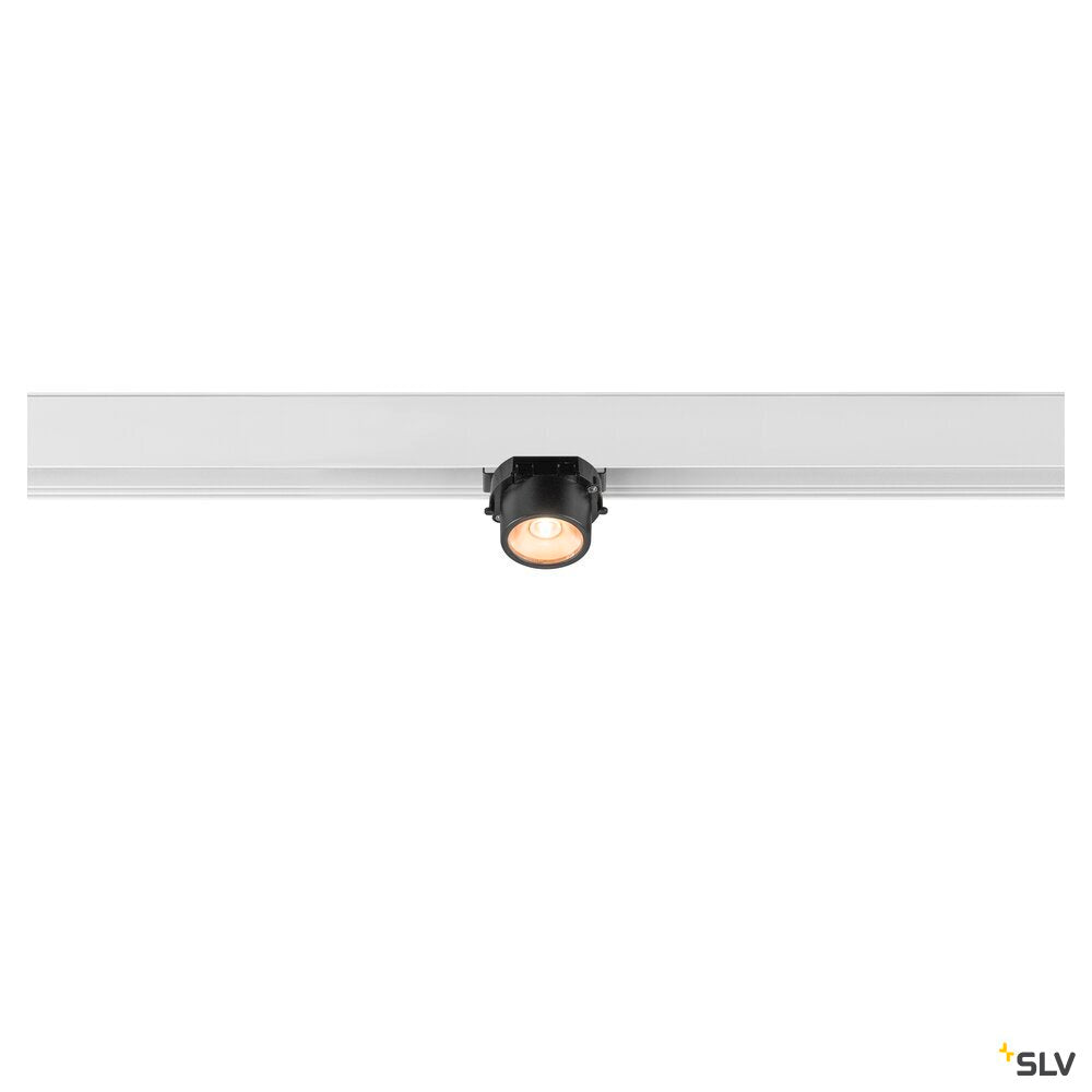 SLV FIX-IT!, 48V, DALI, Round, Surface mounted track, Spot, 2700K, 6.6 W, 36°, White/Black 1008957