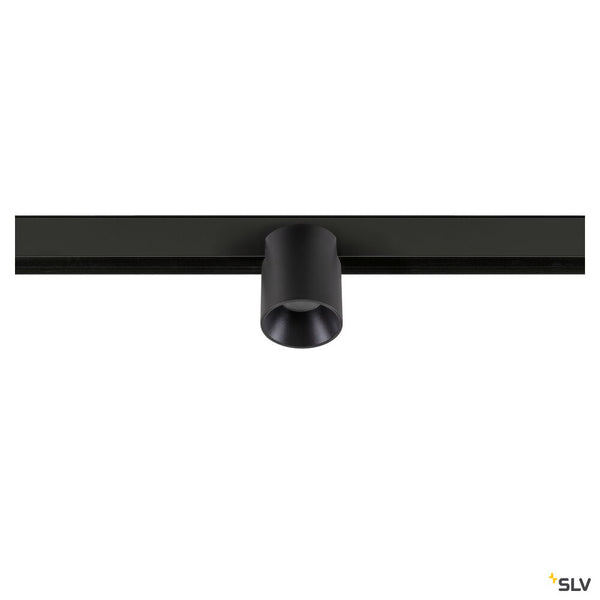 SLV FIX-IT!, 48V, DALI, Round, Surface mounted track, Spot, 2700K, 6.6 W, 36°, Black/Black 1008958