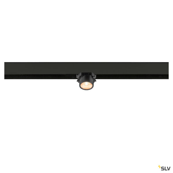 SLV FIX-IT!, 48V, DALI, Round, Surface mounted track, Spot, 2700K, 6.6 W, 36°, Black/Black 1008958