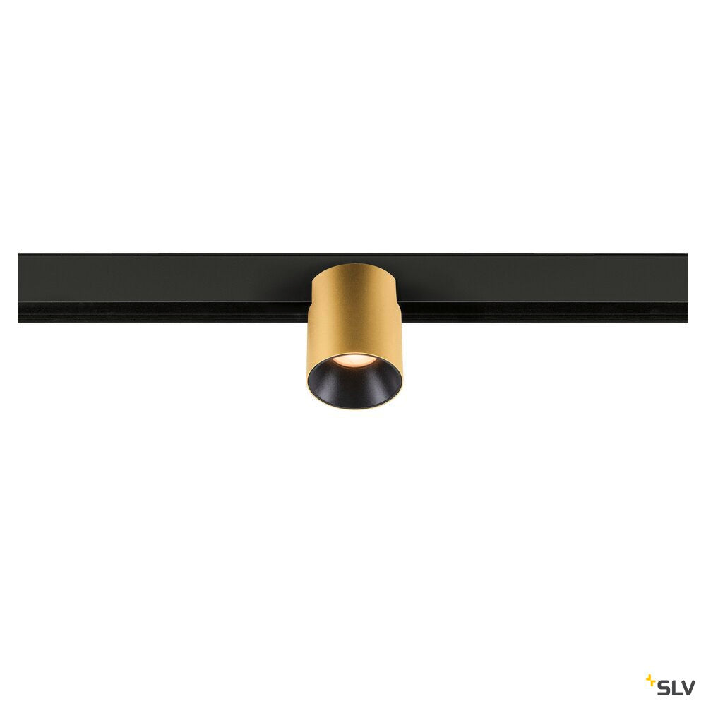 SLV FIX-IT!, 48V, DALI, Round, Surface mounted track, Spot, 2700K, 6.6 W, 36°, Gold/Black 1008959