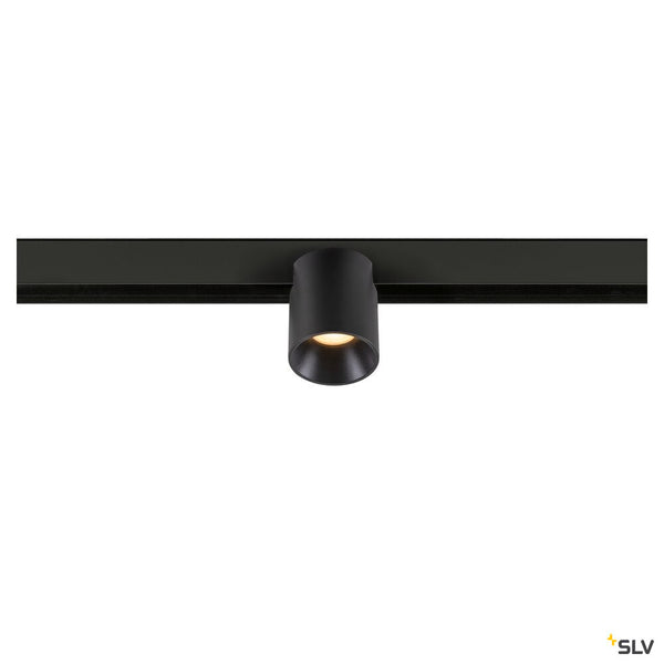 SLV FIX-IT!, 48V, DALI, Round, Surface mounted track, Spot, 3000K, 6.6 W, 36°, Black/Black 1008962