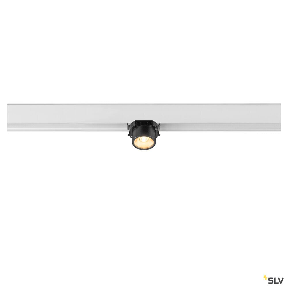 SLV FIX-IT!, 48V, DALI, Round, Surface mounted track, Spot, 2000-3000K, 7.4 W, 36°, White/Black 1008965