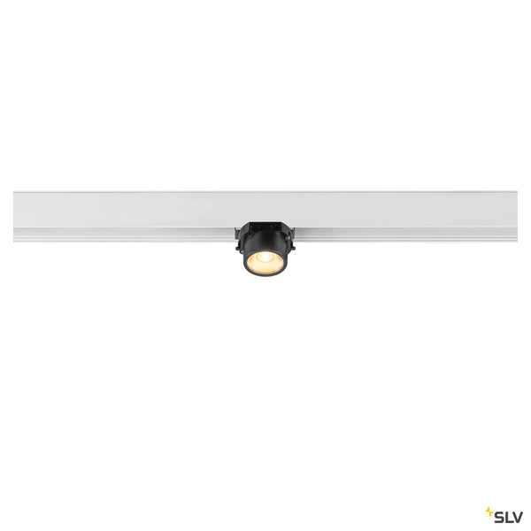 SLV FIX-IT!, 48V, DALI, Round, Surface mounted track, Spot, 2000-3000K, 7.4 W, 36°, White/Black 1008965