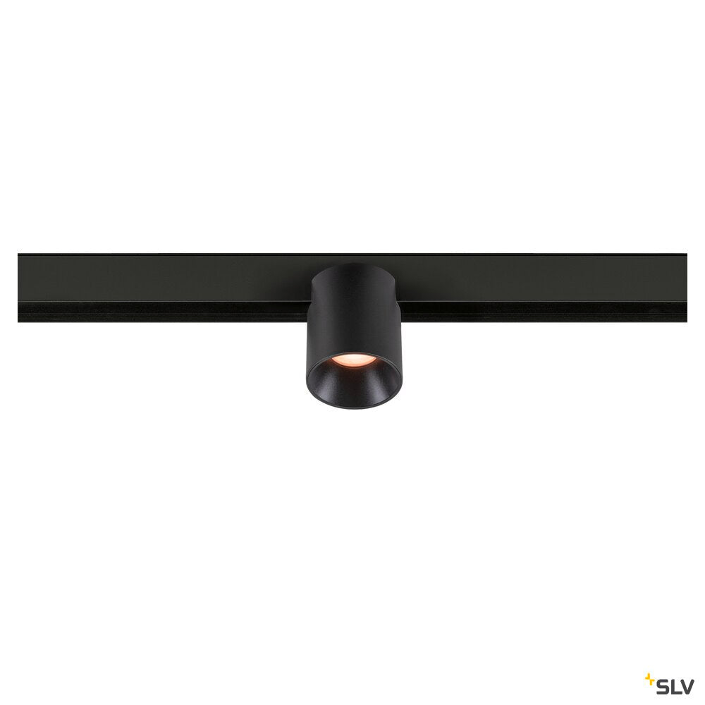 SLV FIX-IT!, 48V, DALI, Round, Surface mounted track, Spot, 2000-3000K, 7.4 W, 36°, Black/Black 1008966