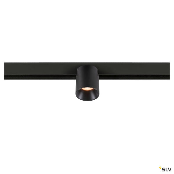 SLV FIX-IT!, 48V, DALI, Round, Surface mounted track, Spot, 2000-3000K, 7.4 W, 36°, Black/Black 1008966