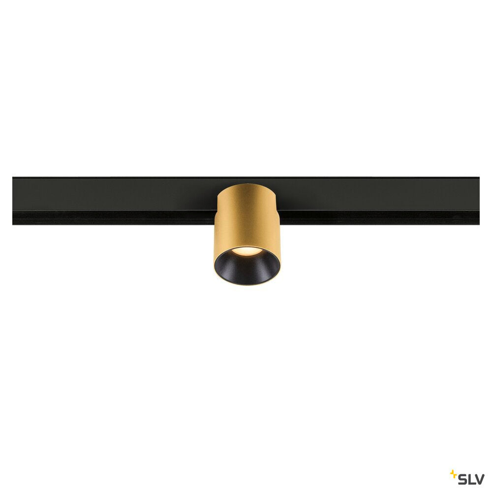 SLV FIX-IT!, 48V, DALI, Round, Surface mounted track, Spot, 2000-3000K, 7.4 W, 36°, Gold/Black 1008967
