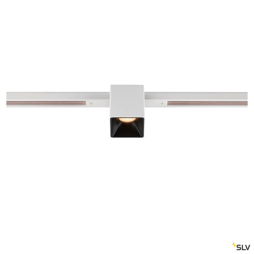 SLV FIX-IT!, 48V, DALI, Square, Standard track, Spot, 2700K, 6.6 W, 36°, White/Black 1008969