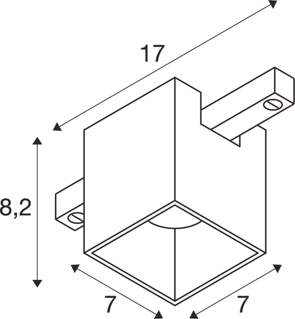 SLV FIX-IT!, 48V, DALI, Square, Standard track, Spot, 2700K, 6.6 W, 36°, Bronze/Black 1008972