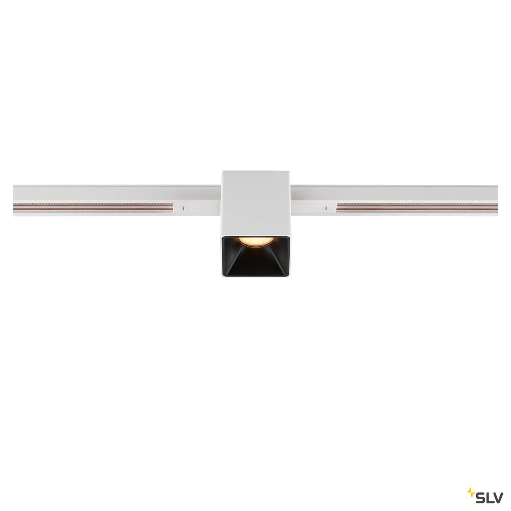 SLV FIX-IT!, 48V, DALI, Square, Standard track, Spot, 3000K, 6.6 W, 36°, White/Black 1008973