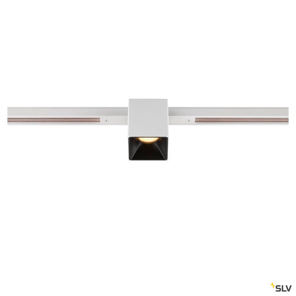 SLV FIX-IT!, 48V, DALI, Square, Standard track, Spot, 3000K, 6.6 W, 36°, White/Black 1008973