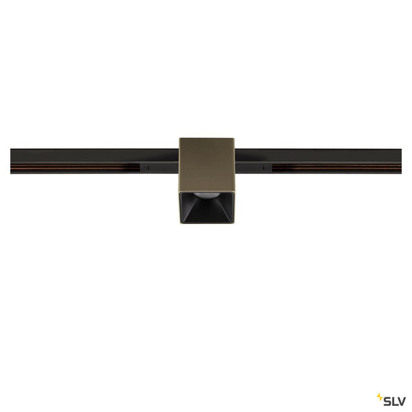 SLV FIX-IT!, 48V, DALI, Square, Standard track, Spot, 3000K, 6.6 W, 36°, Bronze/Black 1008976