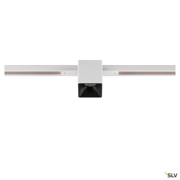 SLV FIX-IT!, 48V, DALI, Square, Standard track, Spot, 2000-3000K, 7.4 W, 36°, White/Black 1008977