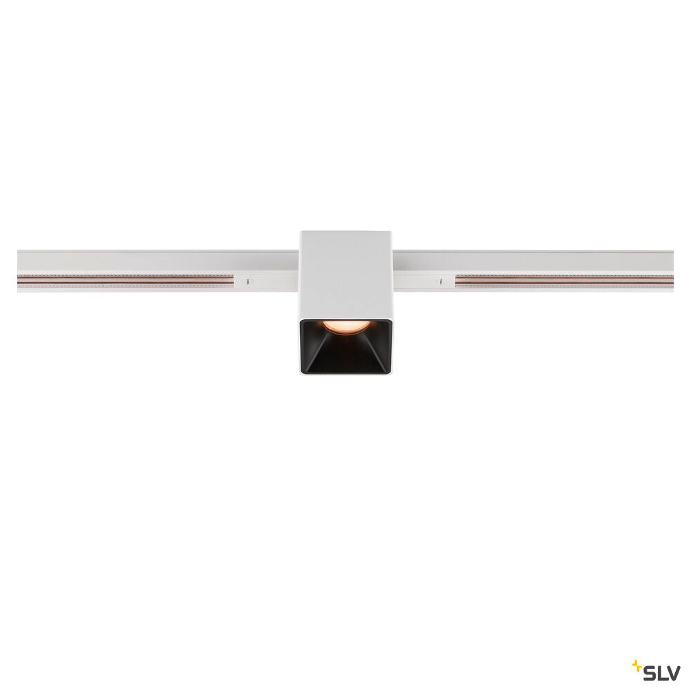 SLV FIX-IT!, 48V, DALI, Square, Standard track, Spot, 2000-3000K, 7.4 W, 36°, White/Black 1008977