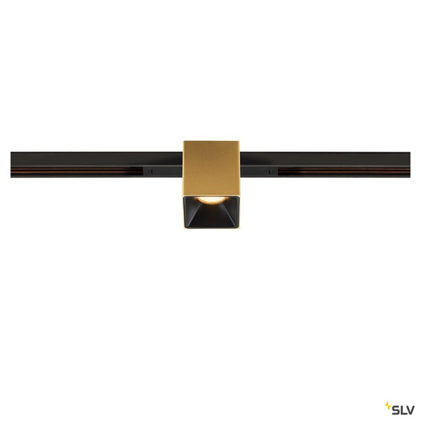 SLV FIX-IT!, 48V, DALI, Square, Standard track, Spot, 2000-3000K, 7.4 W, 36°, Gold/Black 1008979