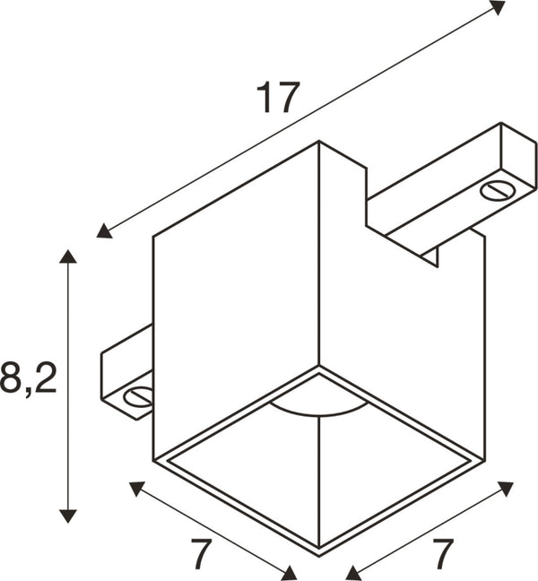 SLV FIX-IT!, 48V, DALI, Square, Standard track, Spot, 2000-3000K, 7.4 W, 36°, Bronze/Black 1008980