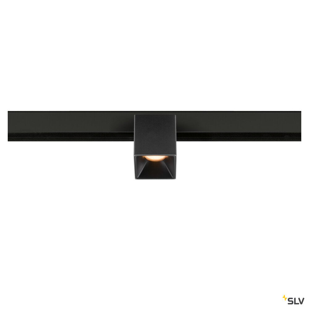 SLV FIX-IT!, 48V, DALI, Square, Surface mounted track, Spot, 2700K, 6.6 W, 36°, Black/Black 1008982