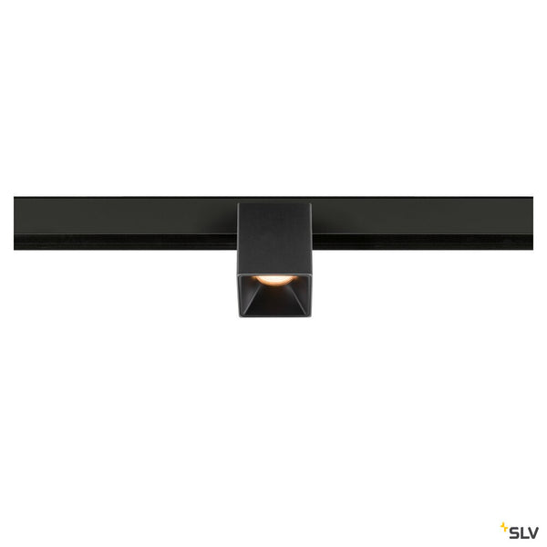 SLV FIX-IT!, 48V, DALI, Square, Surface mounted track, Spot, 2700K, 6.6 W, 36°, Black/Black 1008982