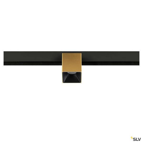 SLV FIX-IT!, 48V, DALI, Square, Surface mounted track, Spot, 2700K, 6.6 W, 36°, Gold/Black 1008983