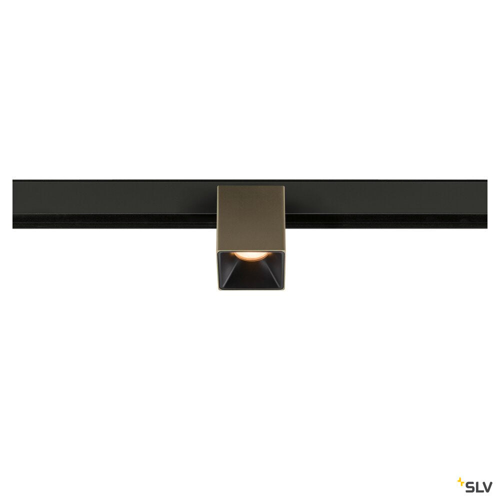 SLV FIX-IT!, 48V, DALI, Square, Surface mounted track, Spot, 2700K, 6.6 W, 36°, Bronze/Black 1008984