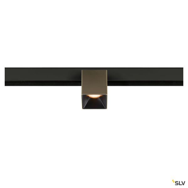 SLV FIX-IT!, 48V, DALI, Square, Surface mounted track, Spot, 2700K, 6.6 W, 36°, Bronze/Black 1008984