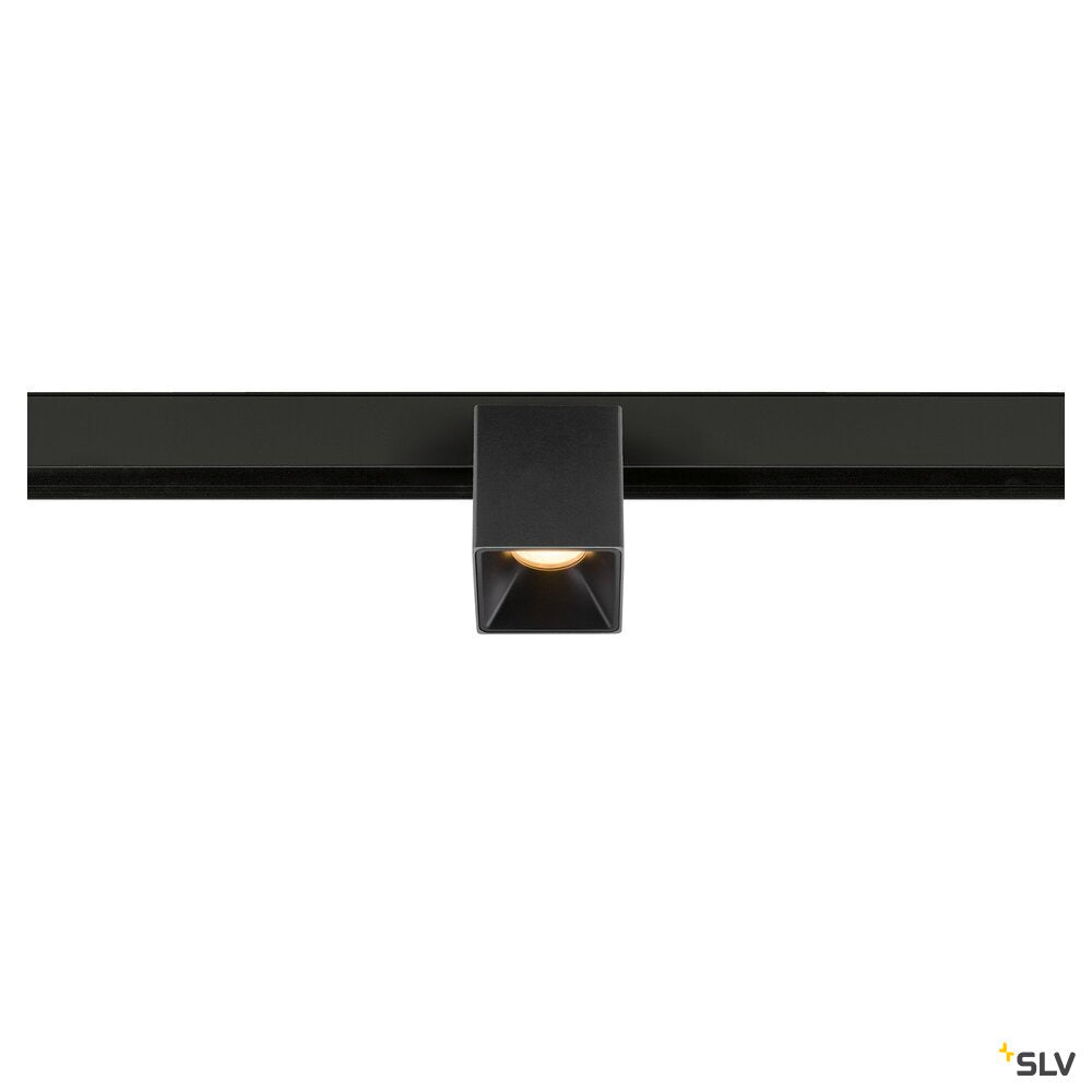 SLV FIX-IT!, 48V, DALI, Square, Surface mounted track, Spot, 3000K, 6.6 W, 36°, Black/Black 1008986