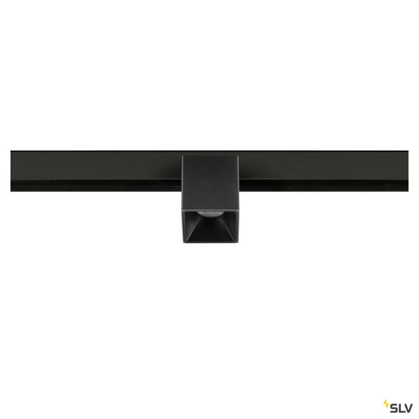 SLV FIX-IT!, 48V, DALI, Square, Surface mounted track, Spot, 3000K, 6.6 W, 36°, Black/Black 1008986
