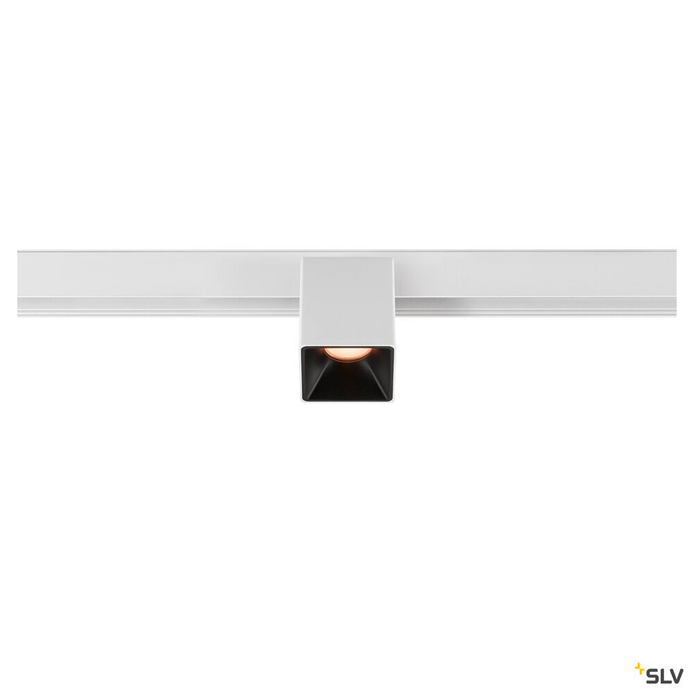 SLV FIX-IT!, 48V, DALI, angular, surface mounted track, spot, 2000-3000 K, 7.4 W, 36°, white / black 1008989