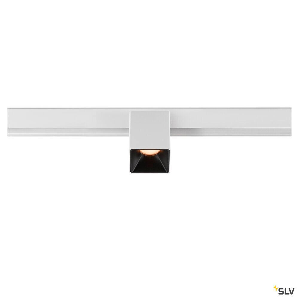 SLV FIX-IT!, 48V, DALI, angular, surface mounted track, spot, 2000-3000 K, 7.4 W, 36°, white / black 1008989