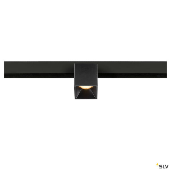 SLV FIX-IT!, 48V, DALI, Square, Surface mounted track, Spot, 2000-3000K, 7.4 W, 36°, Black/Black 1008990