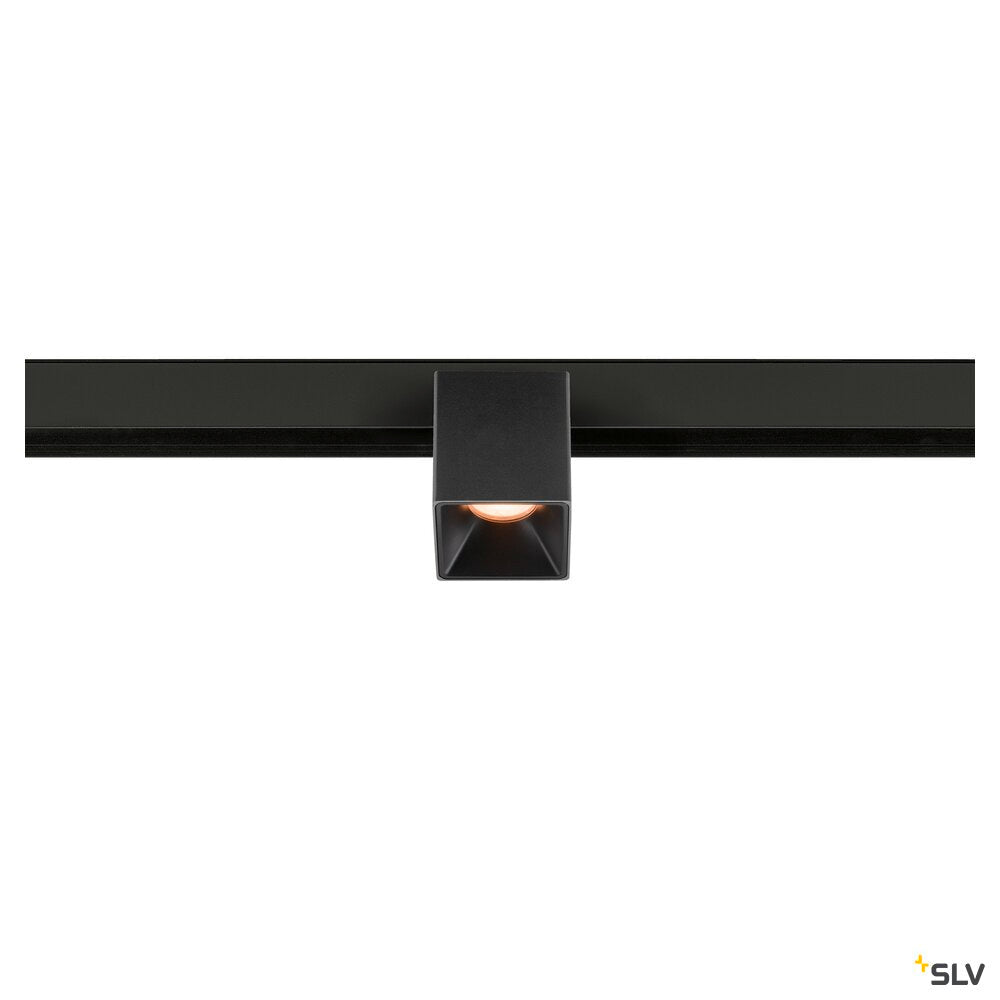 SLV FIX-IT!, 48V, DALI, Square, Surface mounted track, Spot, 2000-3000K, 7.4 W, 36°, Black/Black 1008990