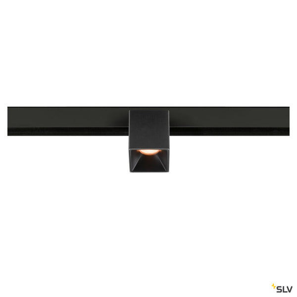 SLV FIX-IT!, 48V, DALI, Square, Surface mounted track, Spot, 2000-3000K, 7.4 W, 36°, Black/Black 1008990