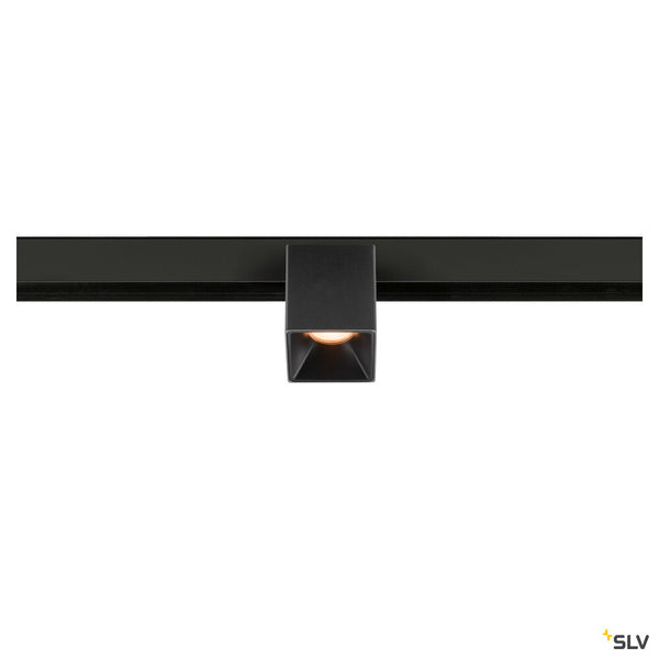 SLV FIX-IT!, 48V, DALI, Square, Surface mounted track, Spot, 2000-3000K, 7.4 W, 36°, Black/Black 1008990