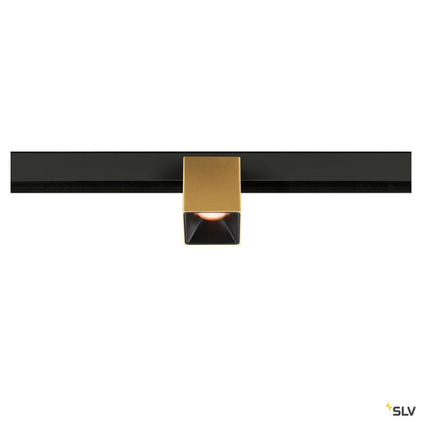 SLV FIX-IT!, 48V, DALI, Square, Surface mounted track, Spot, 2000-3000K, 7.4 W, 36°, Gold/Black 1008991