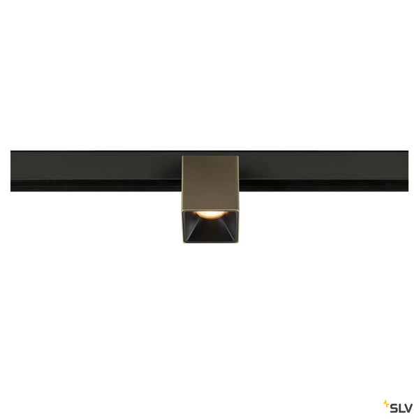 SLV FIX-IT!, 48V, DALI, Square, Surface mounted track, Spot, 2000-3000K, 7.4 W, 36°, Bronze/Black 1008992