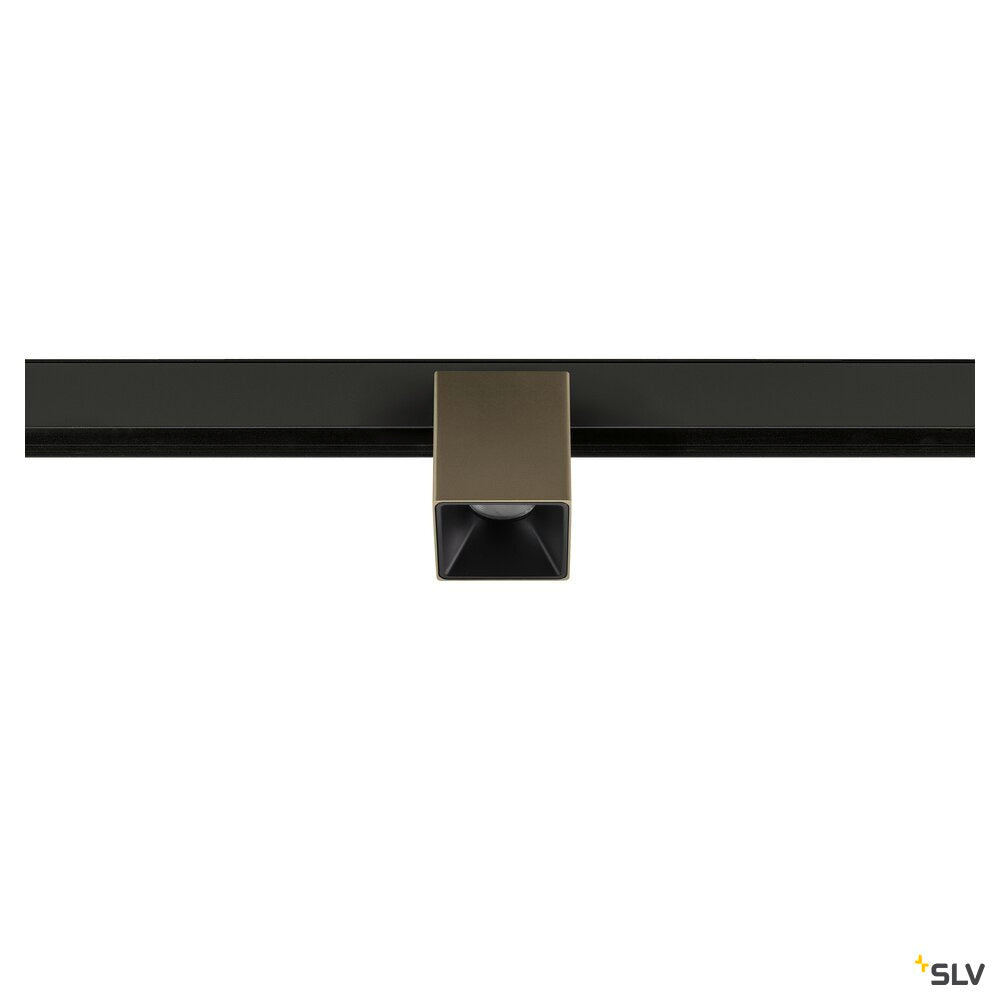SLV FIX-IT!, 48V, DALI, Square, Surface mounted track, Spot, 2000-3000K, 7.4 W, 36°, Bronze/Black 1008992